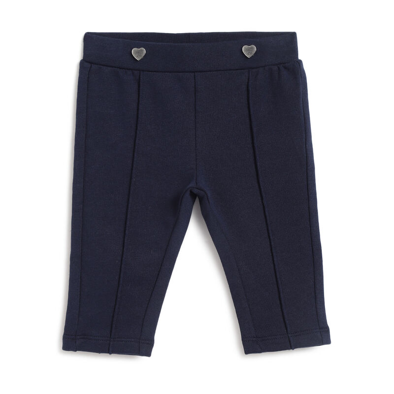 Girls Dark Blue Solid Long Trousers image number 0